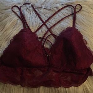Dark red bralette